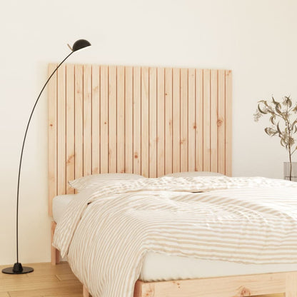 Wall Headboard 108x3x110 cm Solid Wood Pine Natural 146.5 cm