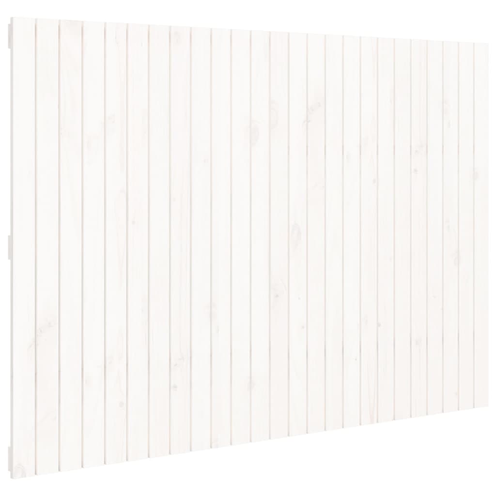 Wall Headboard 108x3x110 cm Solid Wood Pine White 159.5 cm