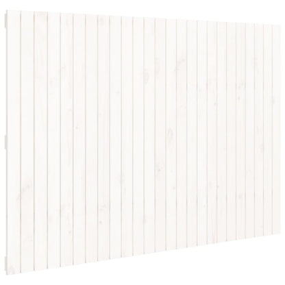 Wall Headboard 108x3x110 cm Solid Wood Pine White 159.5 cm
