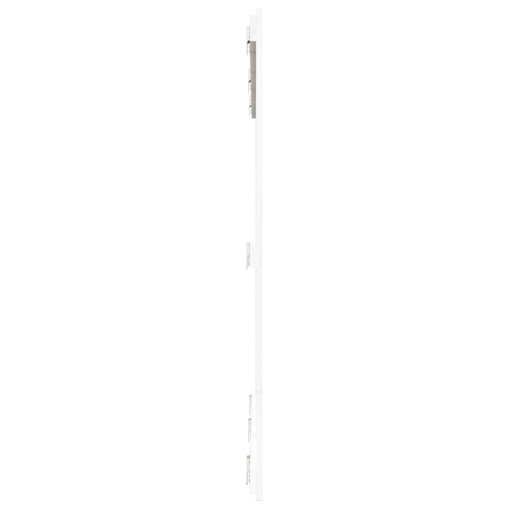 Wall Headboard 108x3x110 cm Solid Wood Pine White 159.5 cm