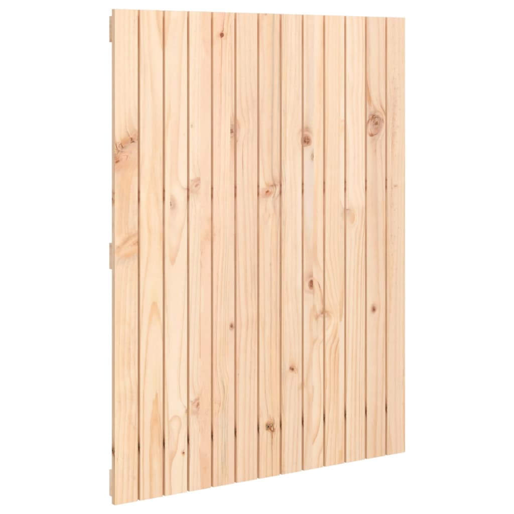 Wall Headboard 108x3x110 cm Solid Wood Pine Natural 82.5 cm