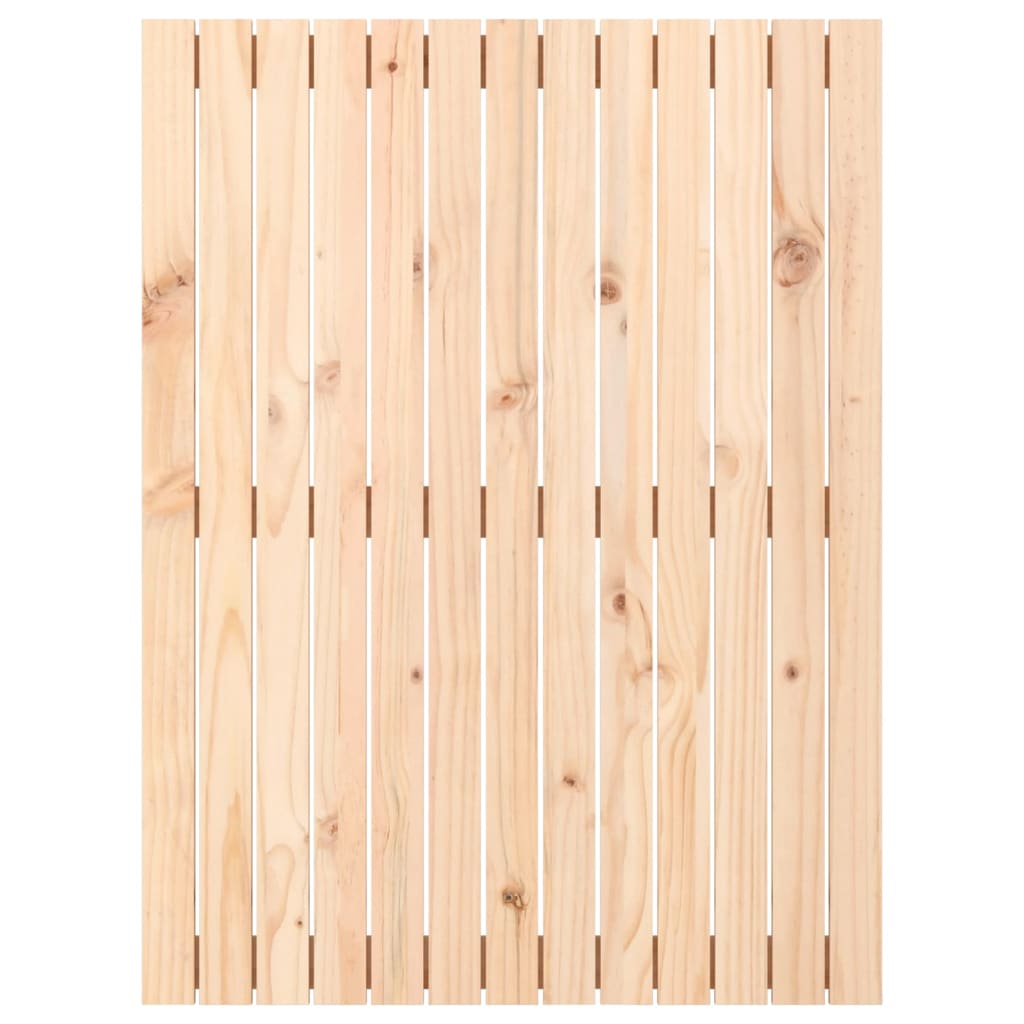 Wall Headboard 108x3x110 cm Solid Wood Pine Natural 82.5 cm