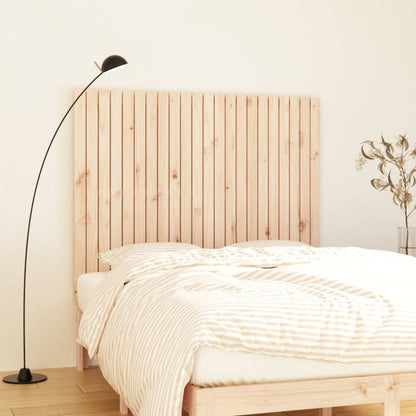 Wall Headboard 108x3x110 cm Solid Wood Pine Natural 140 cm
