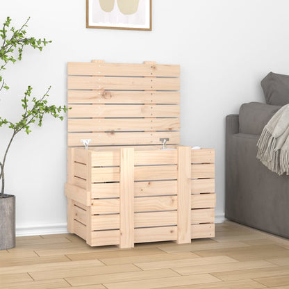 Storage Box 58x40,5x42 cm Solid Wood Pine Natural 58 x 40.5 x 42 cm