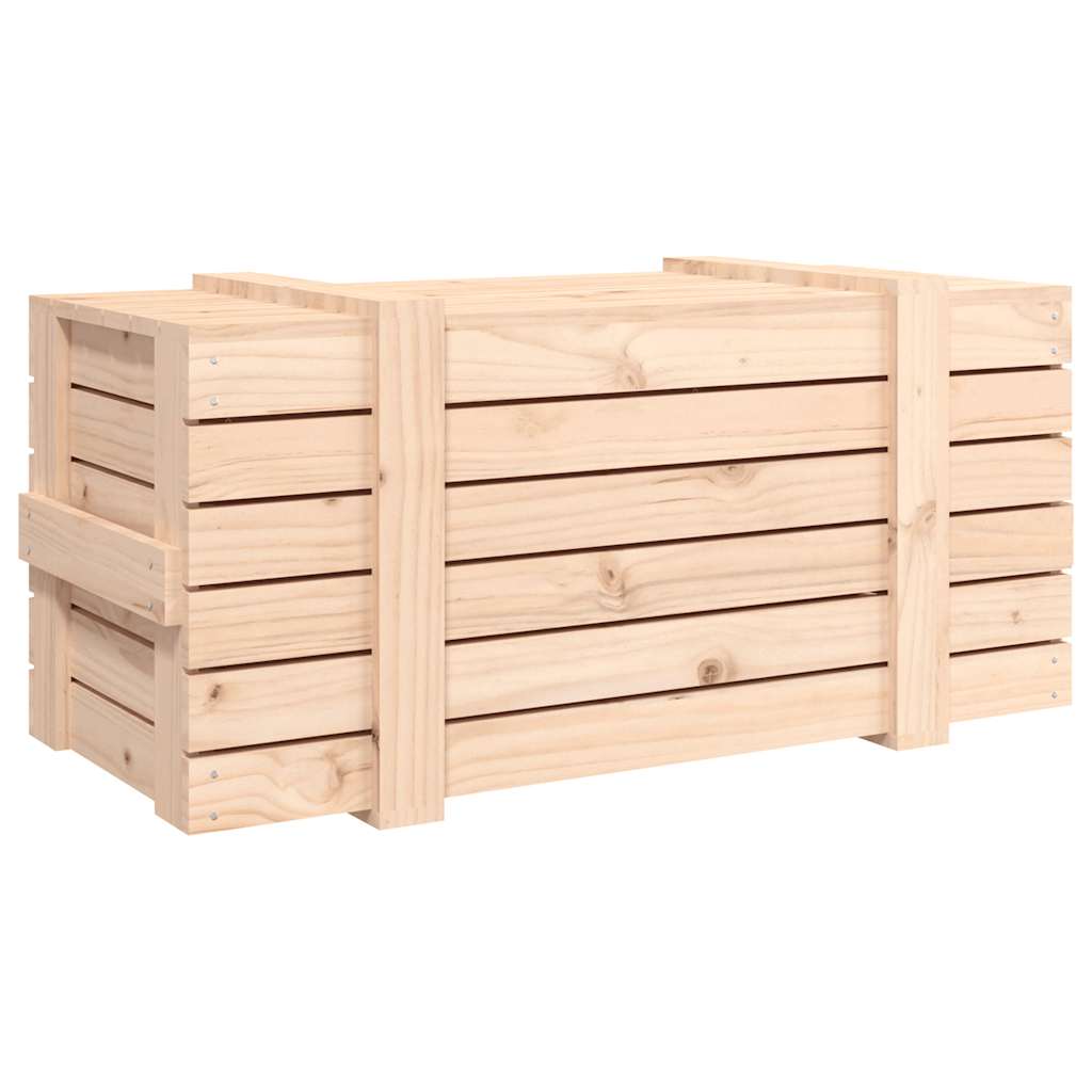 Storage Box 58x40,5x42 cm Solid Wood Pine Natural 91 x 40.5 x 42 cm
