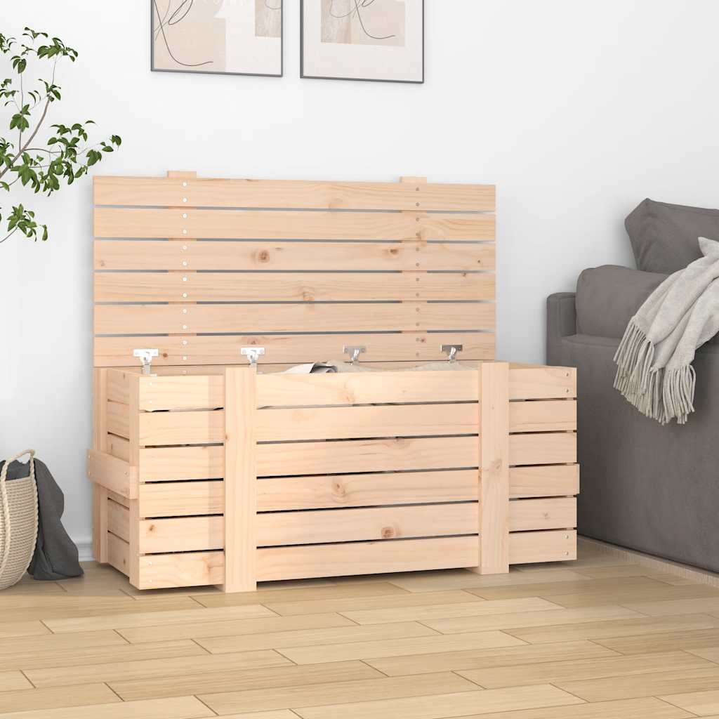 Storage Box 58x40,5x42 cm Solid Wood Pine Natural 91 x 40.5 x 42 cm
