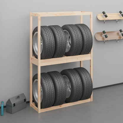 Tire Rack Solid Wood Pine 120 x 40 x 180 cm