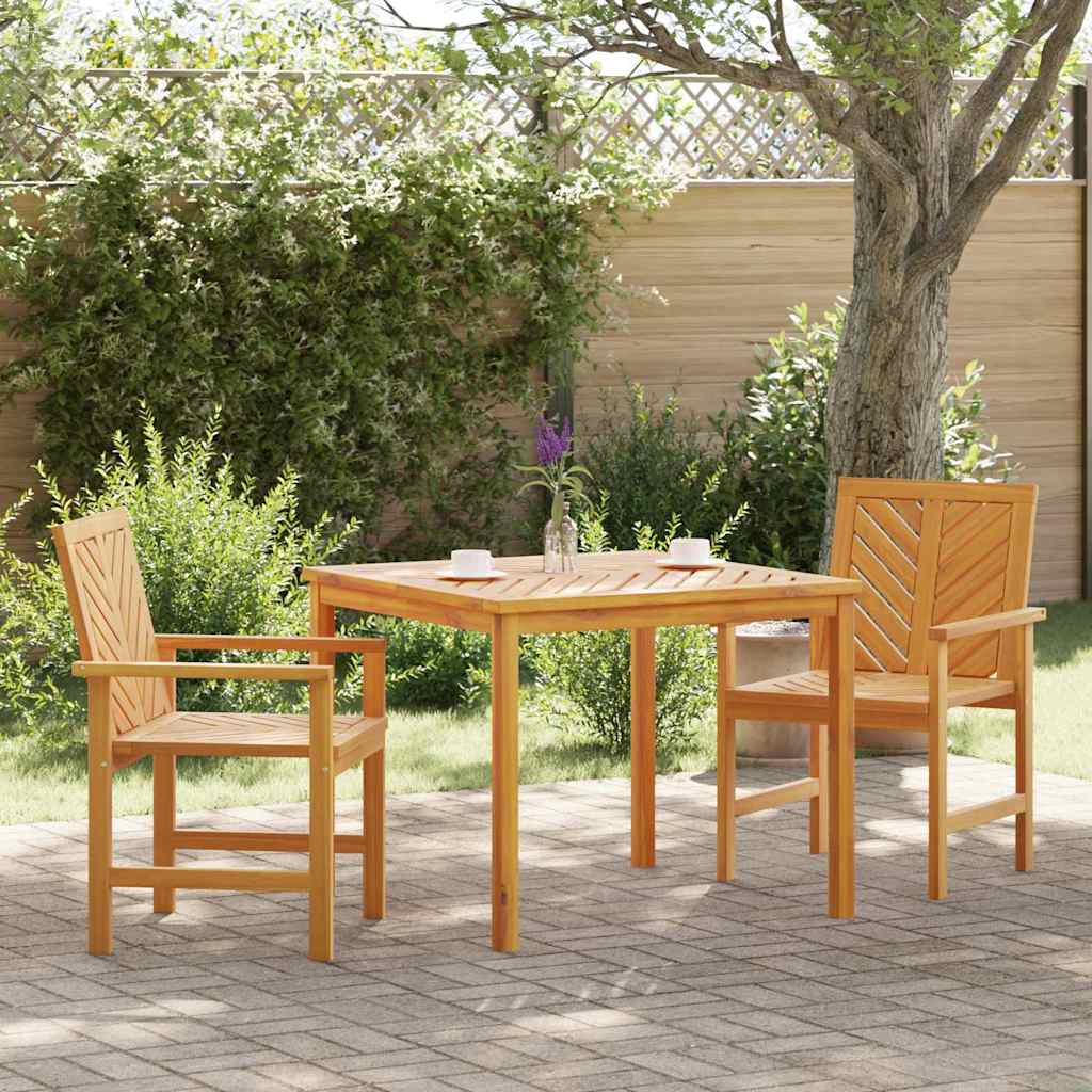 vidaXL Garden Dining Set 3 pcs Brown Solid Acacia Wood 1