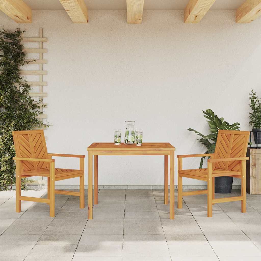 vidaXL Garden Dining Set 3 pcs Brown Solid Acacia Wood 4