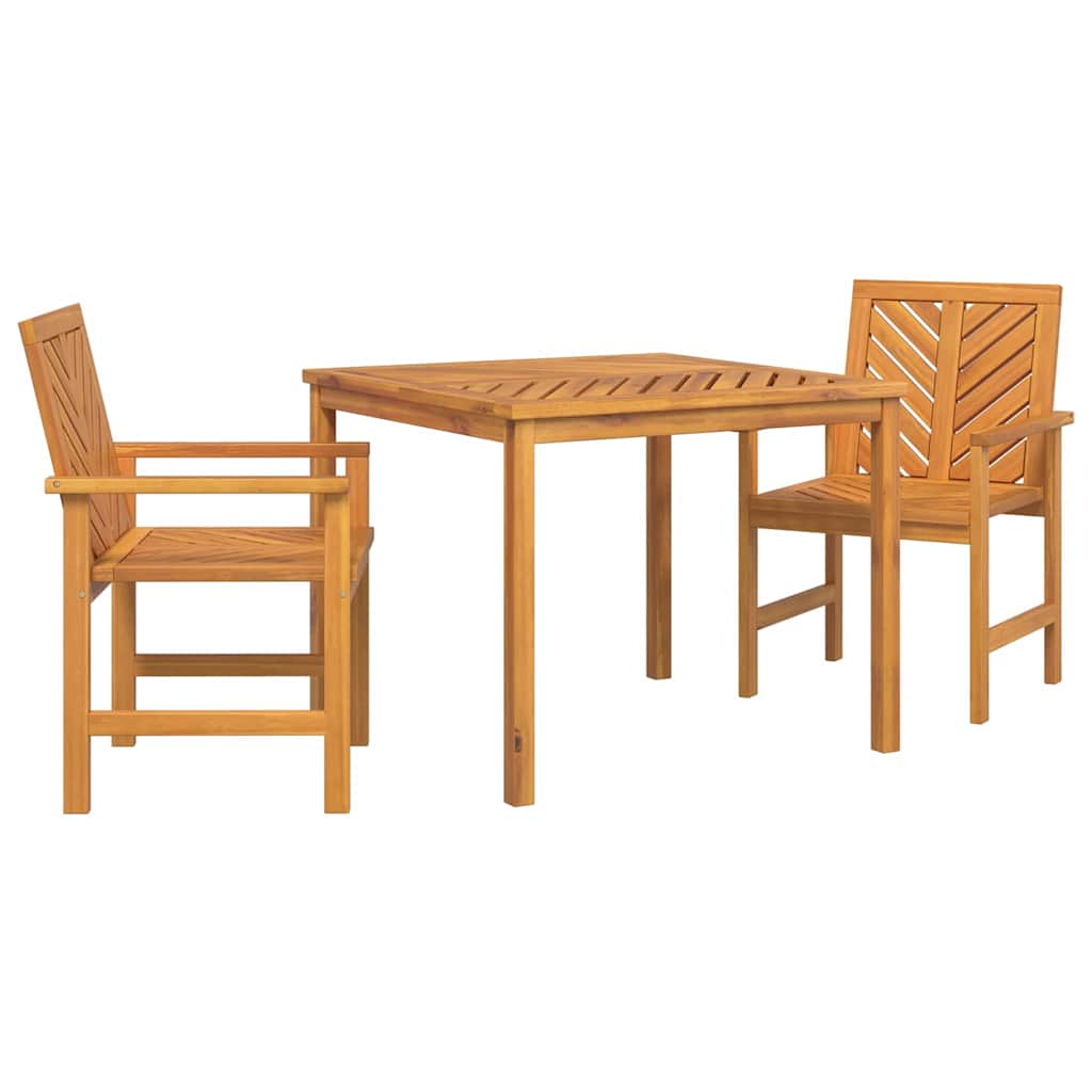 vidaXL Garden Dining Set 3 pcs Brown Solid Acacia Wood 2
