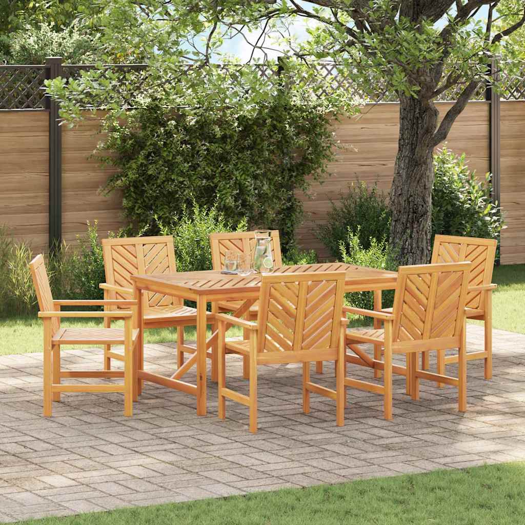 Garden Dining Set 5 pcs Brown 150 x 90 x 74 cm 6x chair +table 150 cm