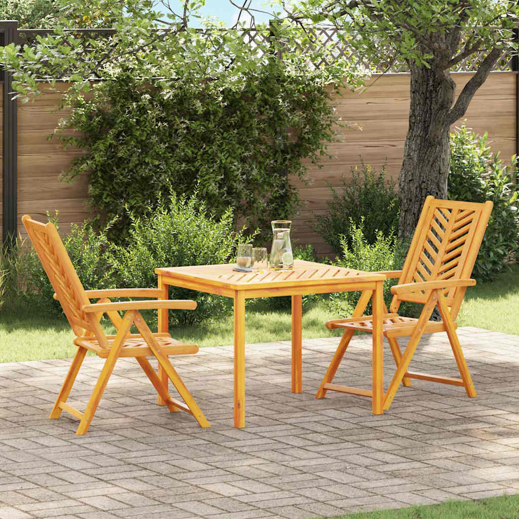 vidaXL Garden Dining Set 3 pcs Brown Solid Acacia Wood 1