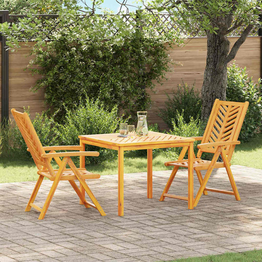 vidaXL Garden Dining Set 3 pcs Brown Solid Acacia Wood 1
