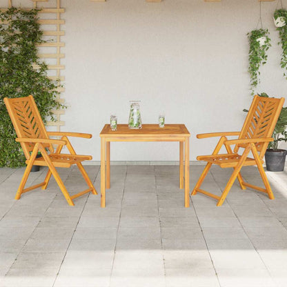 vidaXL Garden Dining Set 3 pcs Brown Solid Acacia Wood 4