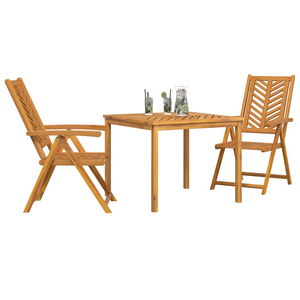 vidaXL Garden Dining Set 3 pcs Brown Solid Acacia Wood 3