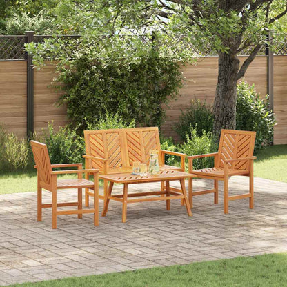 vidaXL Garden Lounge Set 4 pcs Brown Solid Acacia Wood 1