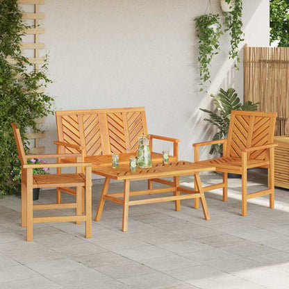 vidaXL Garden Lounge Set 4 pcs Brown Solid Acacia Wood 4