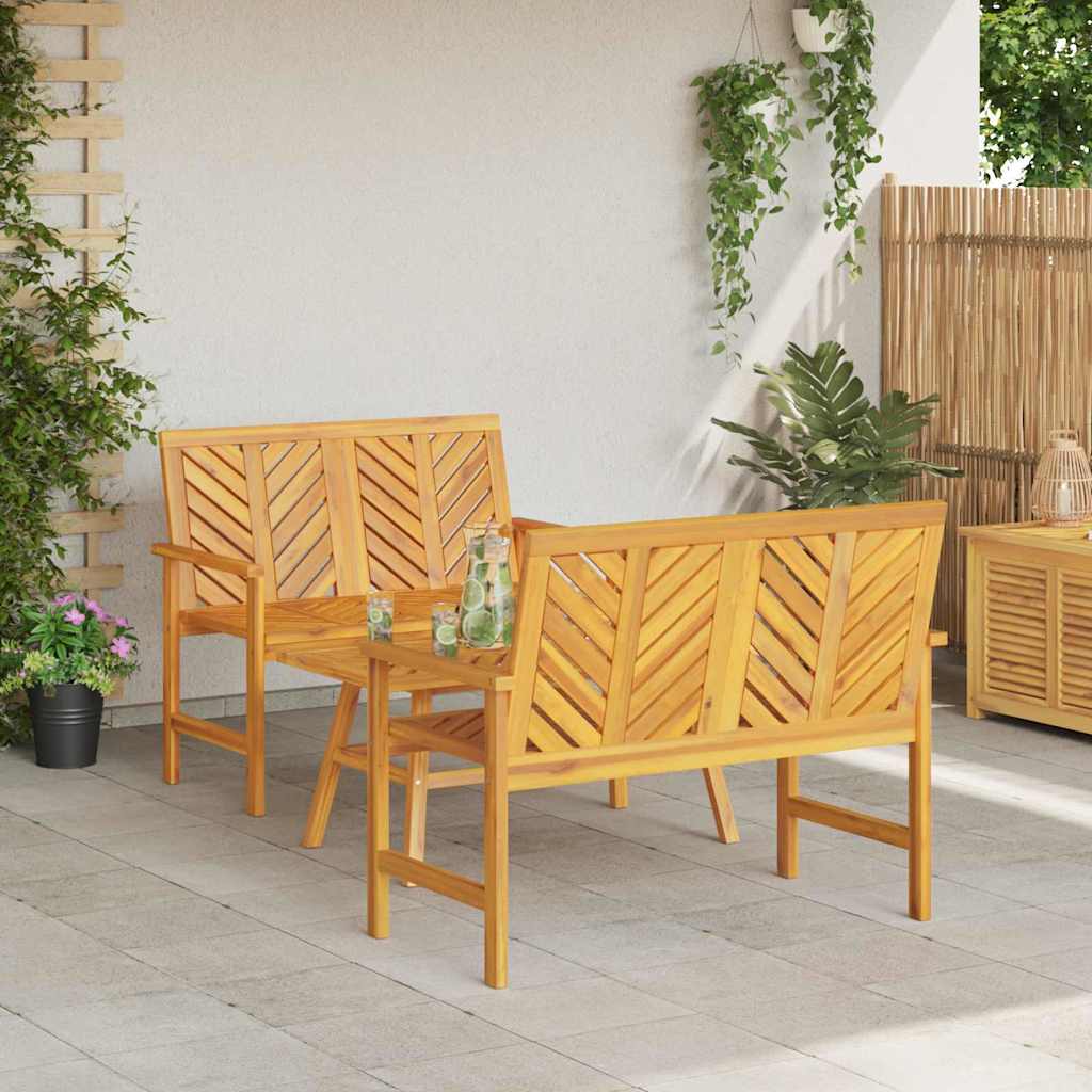 vidaXL Garden Lounge Set 3 pcs Brown Solid Acacia Wood 4