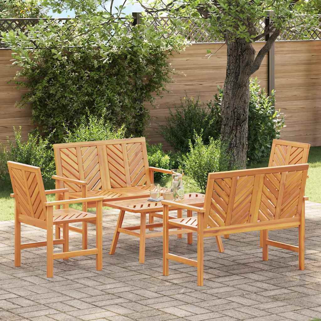 vidaXL Garden Lounge Set 3 pcs Brown Solid Acacia Wood