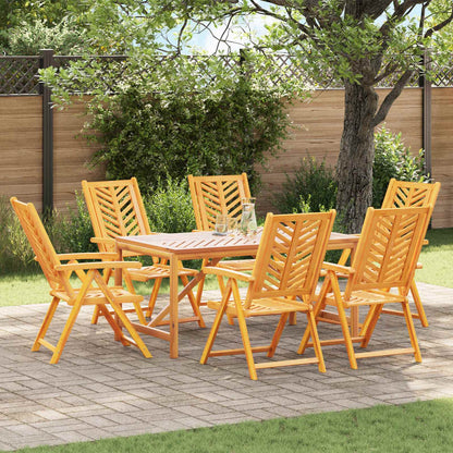 Garden Chair Brown Solid Acacia Wood 6