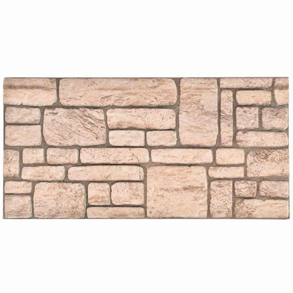 Wall Panels 10 pcs 100 x 50 cm EPS Foam Beige