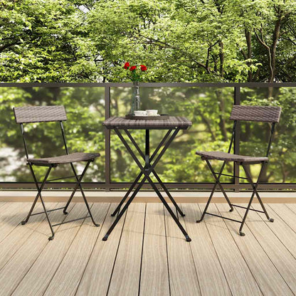 Folding Chairs Poly Rattan and Steel Grey 2