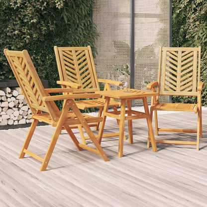 Garden Chair Brown Solid Acacia Wood 3