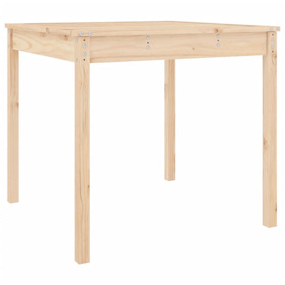 Garden Table 121x82.5x76 cm Solid Wood Pine Natural pine 82.5 cm