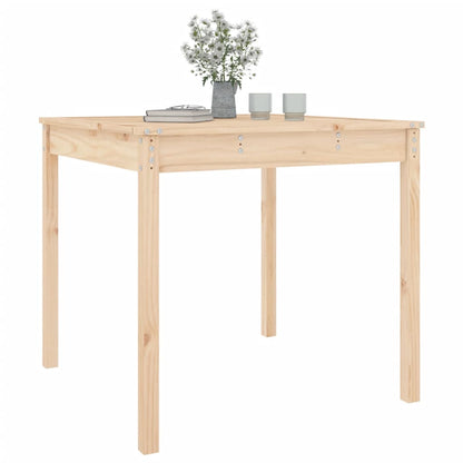 Garden Table 121x82.5x76 cm Solid Wood Pine Natural pine 82.5 cm