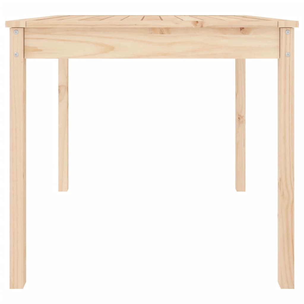 Garden Table 121x82.5x76 cm Solid Wood Pine Natural pine 82.5 cm