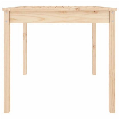 Garden Table 121x82.5x76 cm Solid Wood Pine Natural pine 82.5 cm