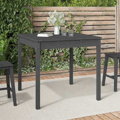 Garden Table 121x82.5x76 cm Solid Wood Pine Grey pine 82.5 cm