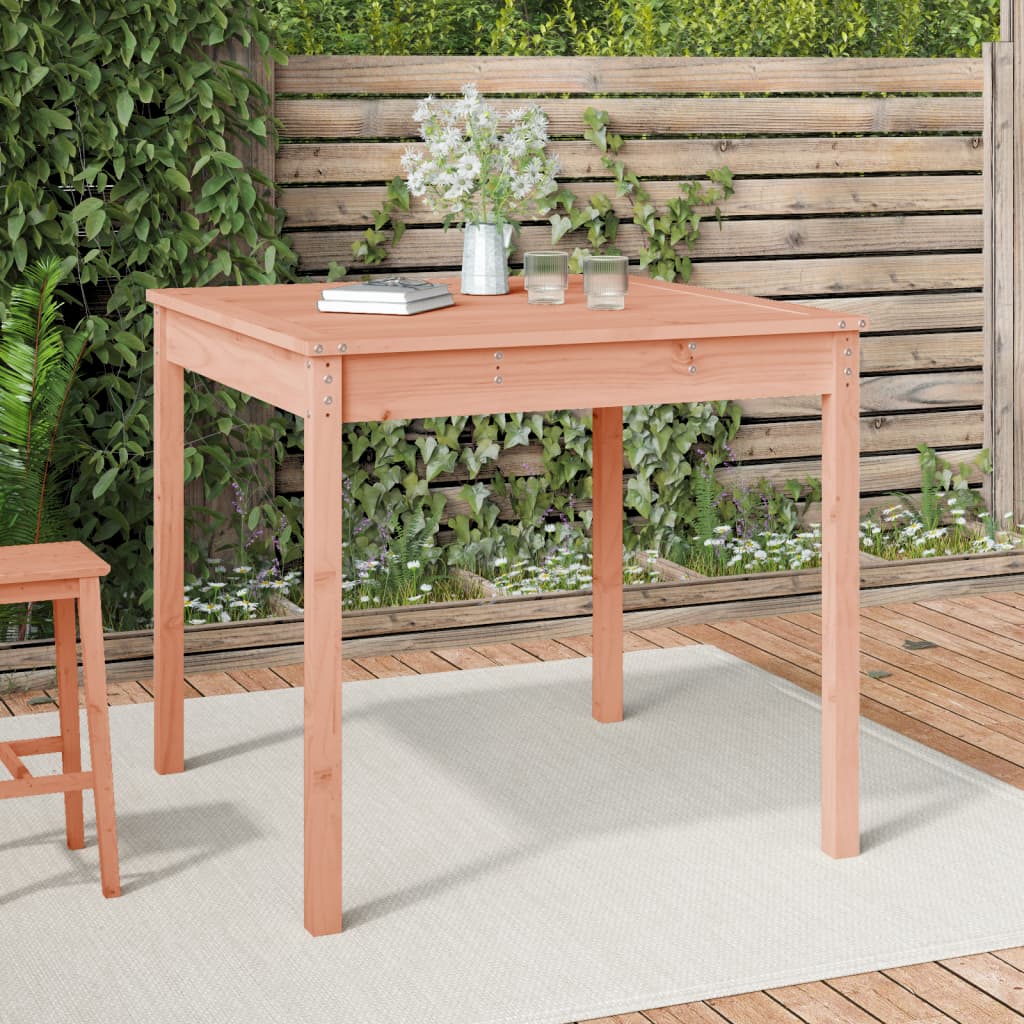 Garden Table 121x82.5x76 cm Solid Wood Pine Natural douglas 82.5 cm