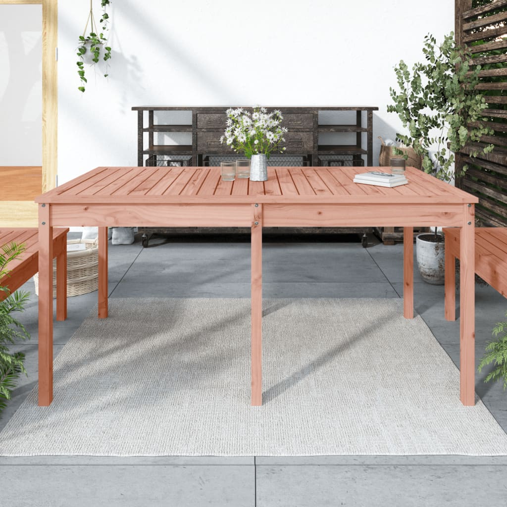 Garden Table 121x82.5x76 cm Solid Wood Pine Natural douglas 159.5 cm