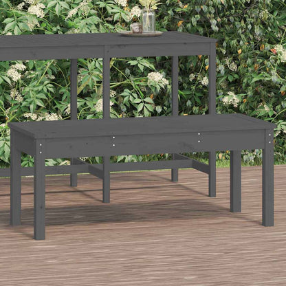 Garden Bench Solid Wood Pine 109 x 44 x 45 cm Grey pine