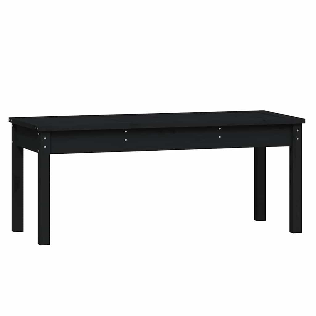 Garden Bench Solid Wood Pine 109 x 44 x 45 cm Black pine