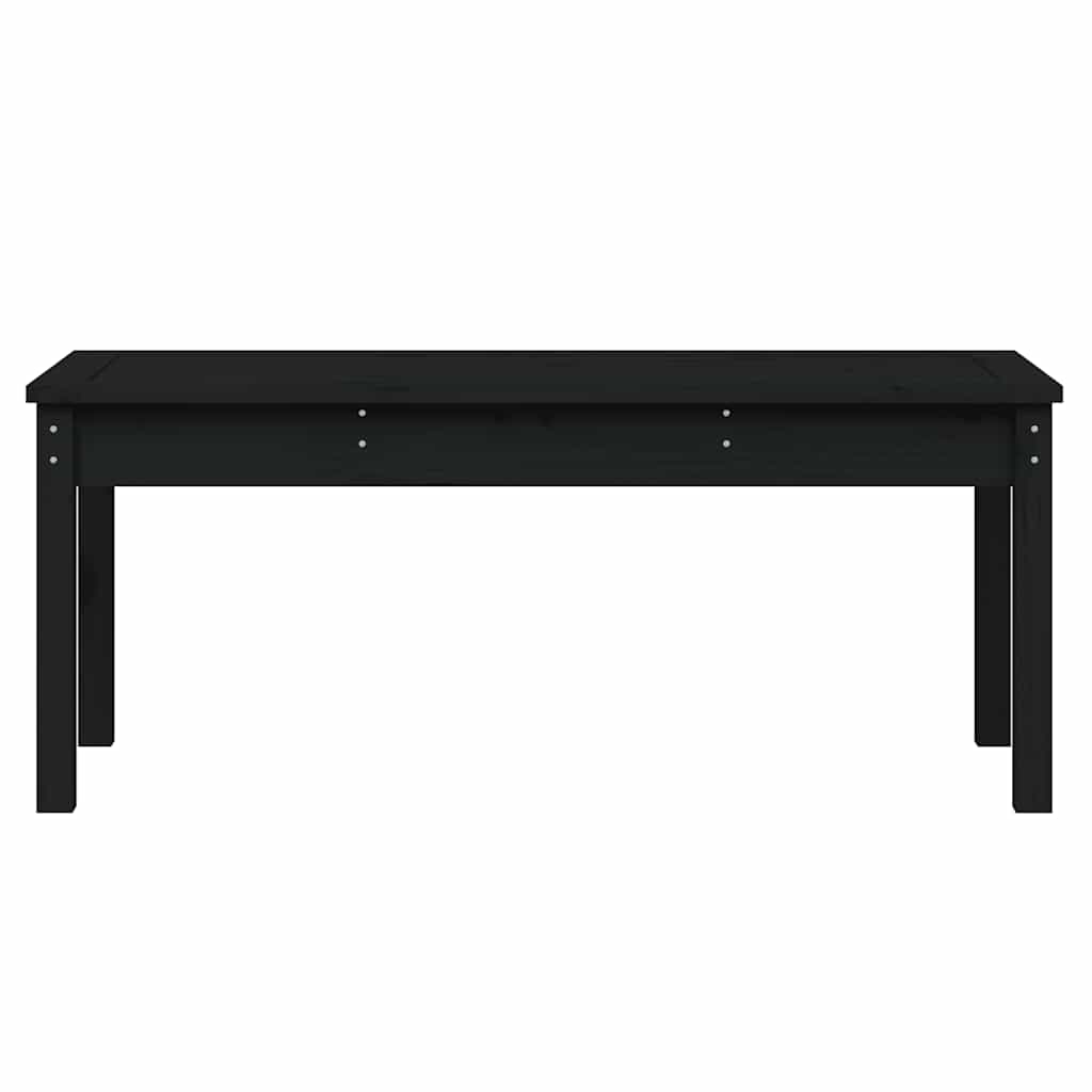 Garden Bench Solid Wood Pine 109 x 44 x 45 cm Black pine