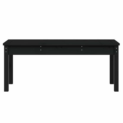 Garden Bench Solid Wood Pine 109 x 44 x 45 cm Black pine