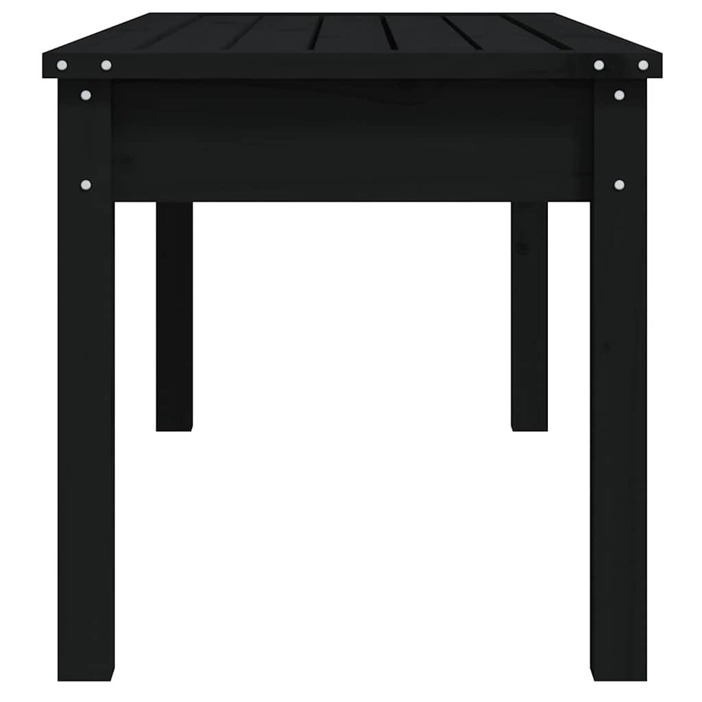 Garden Bench Solid Wood Pine 109 x 44 x 45 cm Black pine