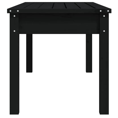 Garden Bench Solid Wood Pine 109 x 44 x 45 cm Black pine
