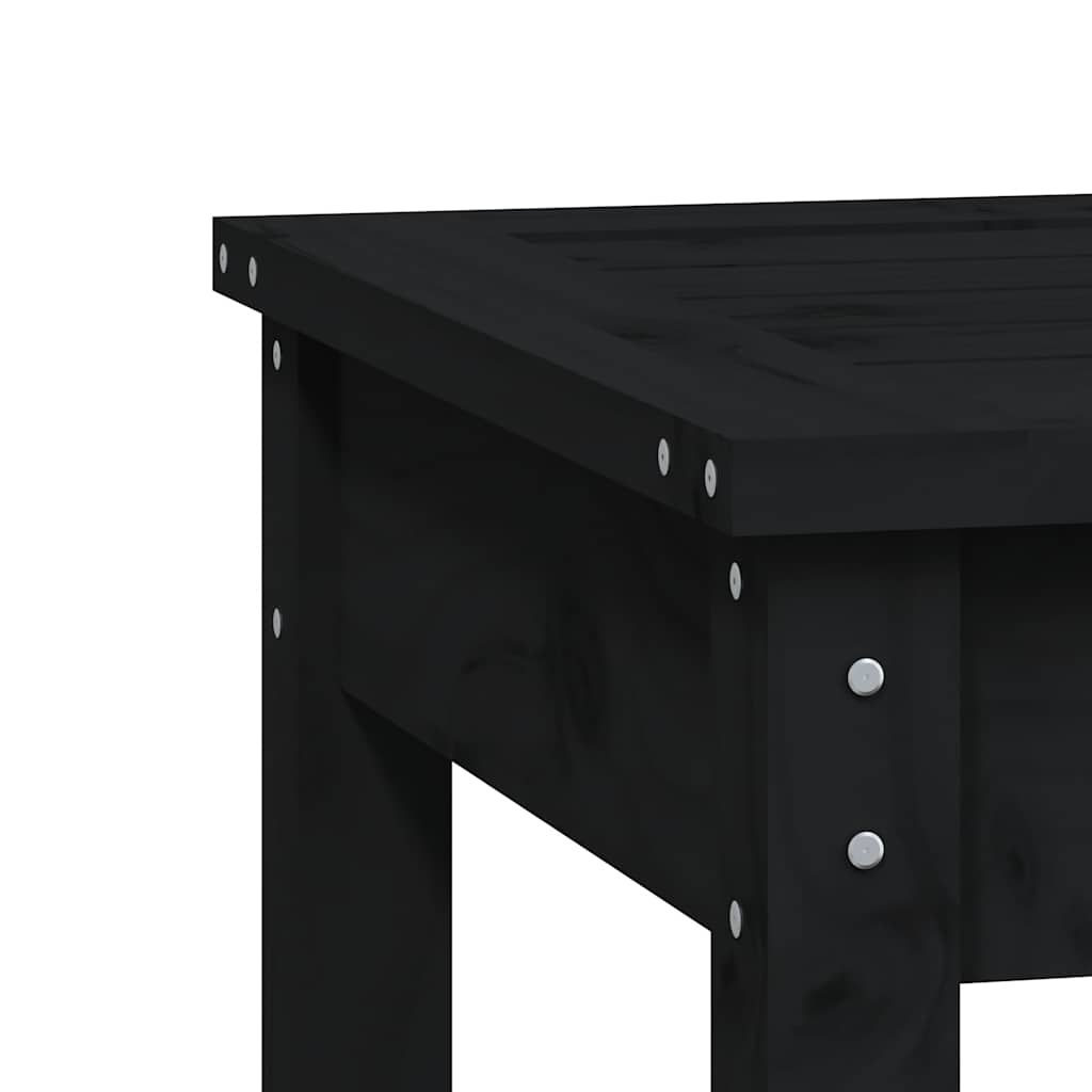 Garden Bench Solid Wood Pine 109 x 44 x 45 cm Black pine