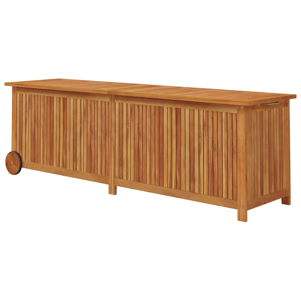 vidaXL Garden Storage Box with Wheels 150x50x58 cm Solid Wood Acacia 6