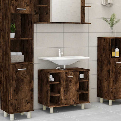 Bathroom Cabinet 60x32x53,5 cm Engineered Wood Smoked oak