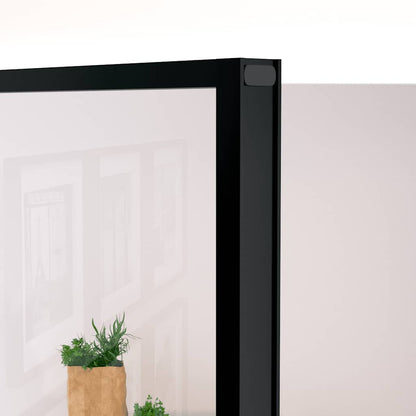vidaXL Interior Door Black 83x201,5 cm Tempered Glass&Aluminium Slim 5