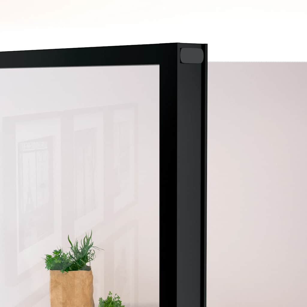 vidaXL Interior Door Black 93x201,5 cm Tempered Glass&Aluminium Slim 5