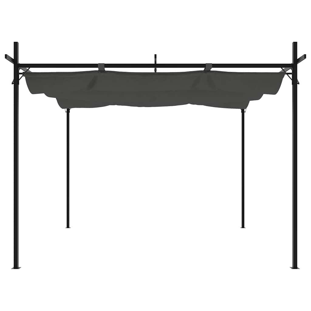 vidaXL Pergola with Retractable Roof Anthracite 295x292x230 cm 3