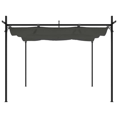 vidaXL Pergola with Retractable Roof Anthracite 295x292x230 cm 3