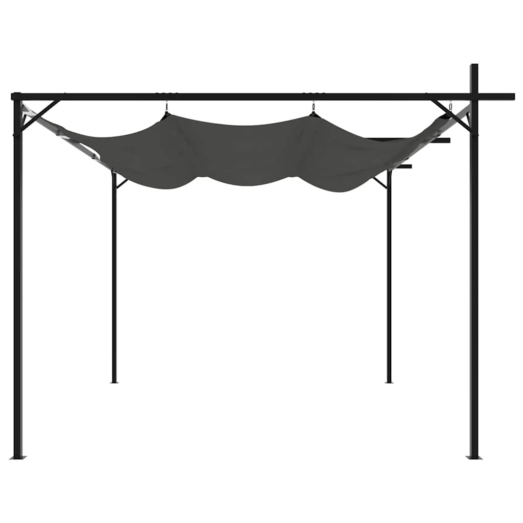 vidaXL Pergola with Retractable Roof Anthracite 295x292x230 cm 5