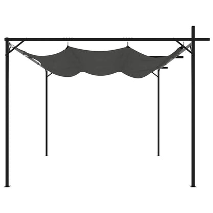 vidaXL Pergola with Retractable Roof Anthracite 295x292x230 cm 5