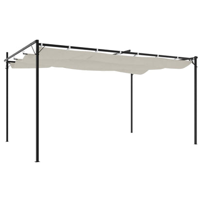 vidaXL Pergola with Retractable Roof Cream 395x292x230 cm 5